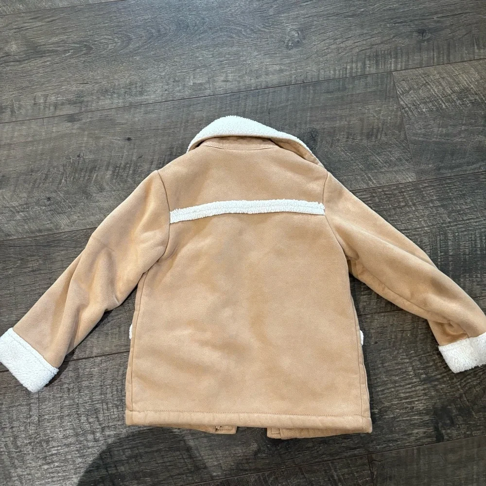 Tan Kids Jacket with Sherpa Lining